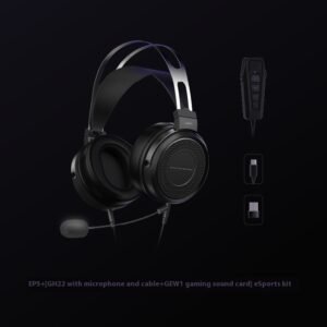 Headset Large Moving Coil Closed HiFi E-sports Games Wired Headset